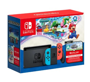 Online Bundle Nintendo Switch + Super Mario Bros. Wonder + 3 Meses De Assinatura Nintendo Switch