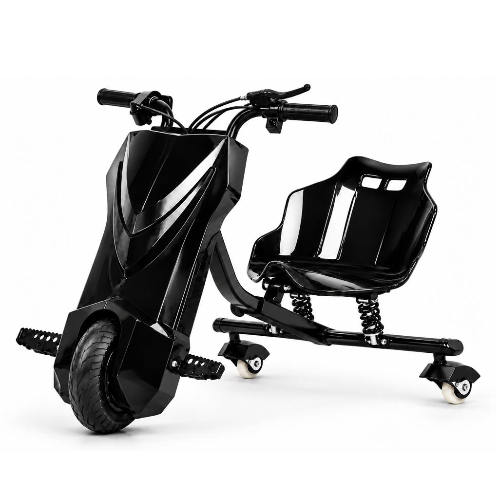 Triciclo Eletrico Drift 350w com Bluetooth e LEDs - Preto