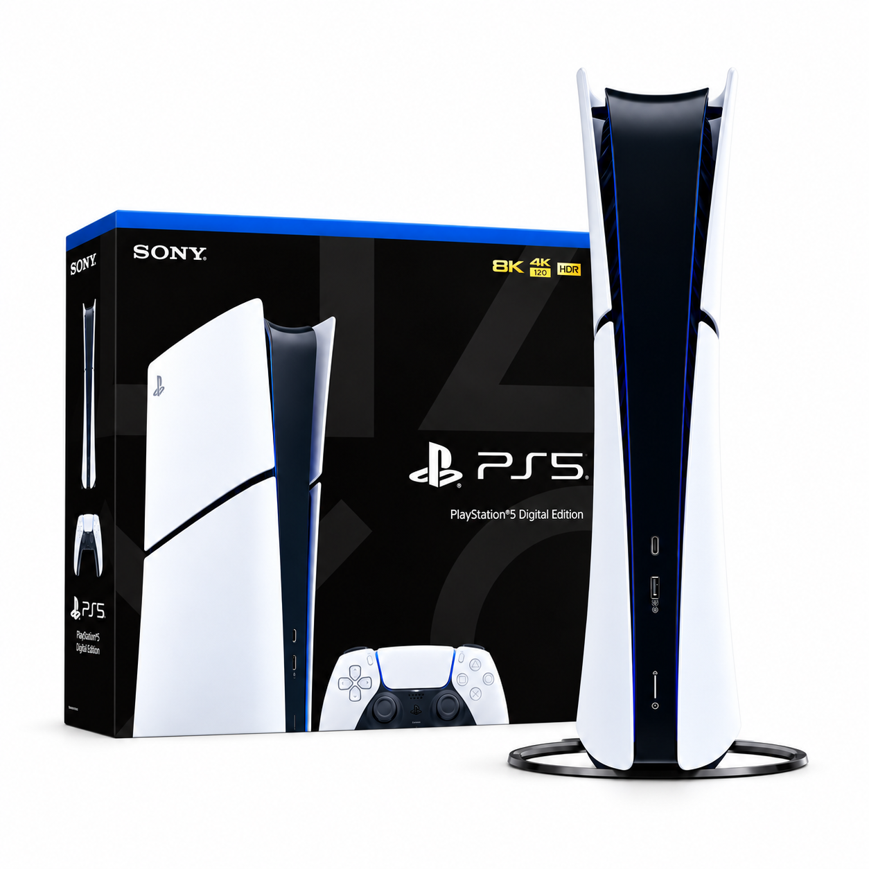 Console PlayStation 5 PS5 Edição Digital 825GB + Controle DualSense Branco - Sony